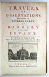 SHAW, THOMAS. Travels or Observations relating to Several Parts of Barbary and the Levant. 1738